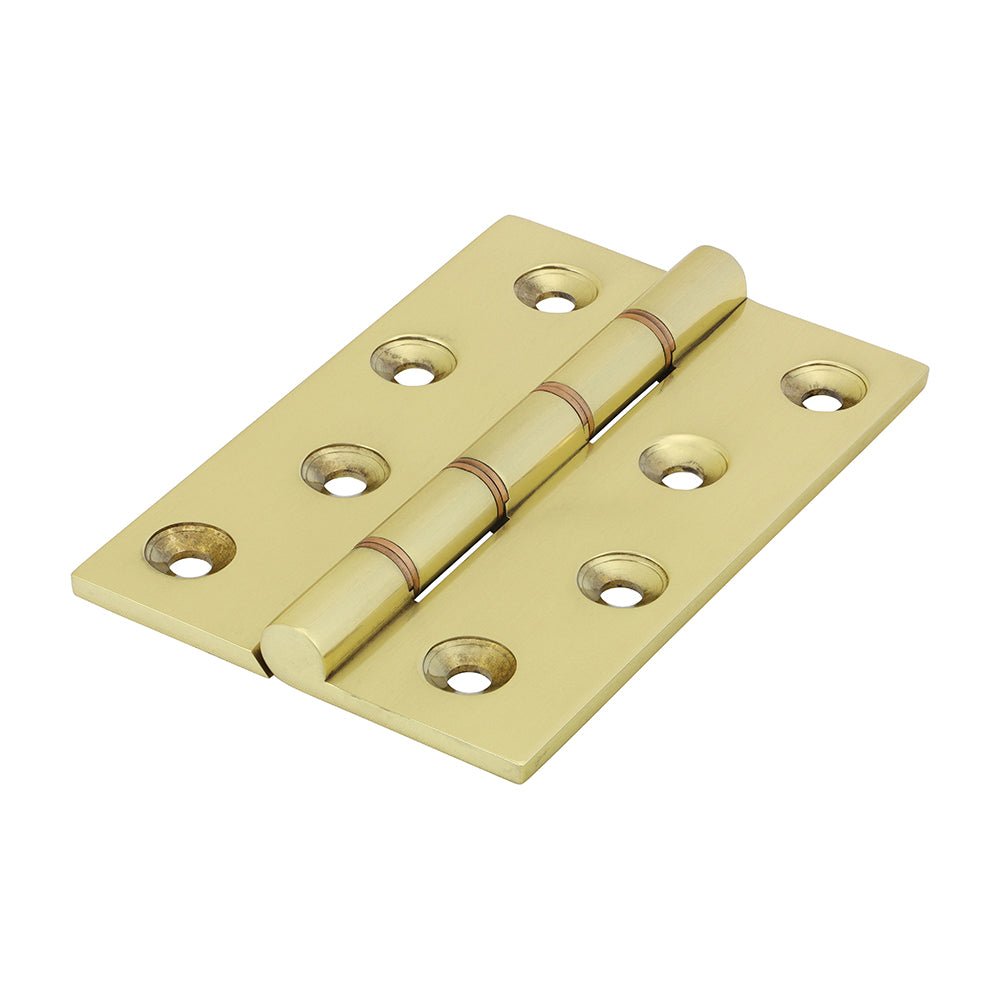 Double Phosphor Washer Hinge Polished Brass - 102 x 67 (Pack 2)