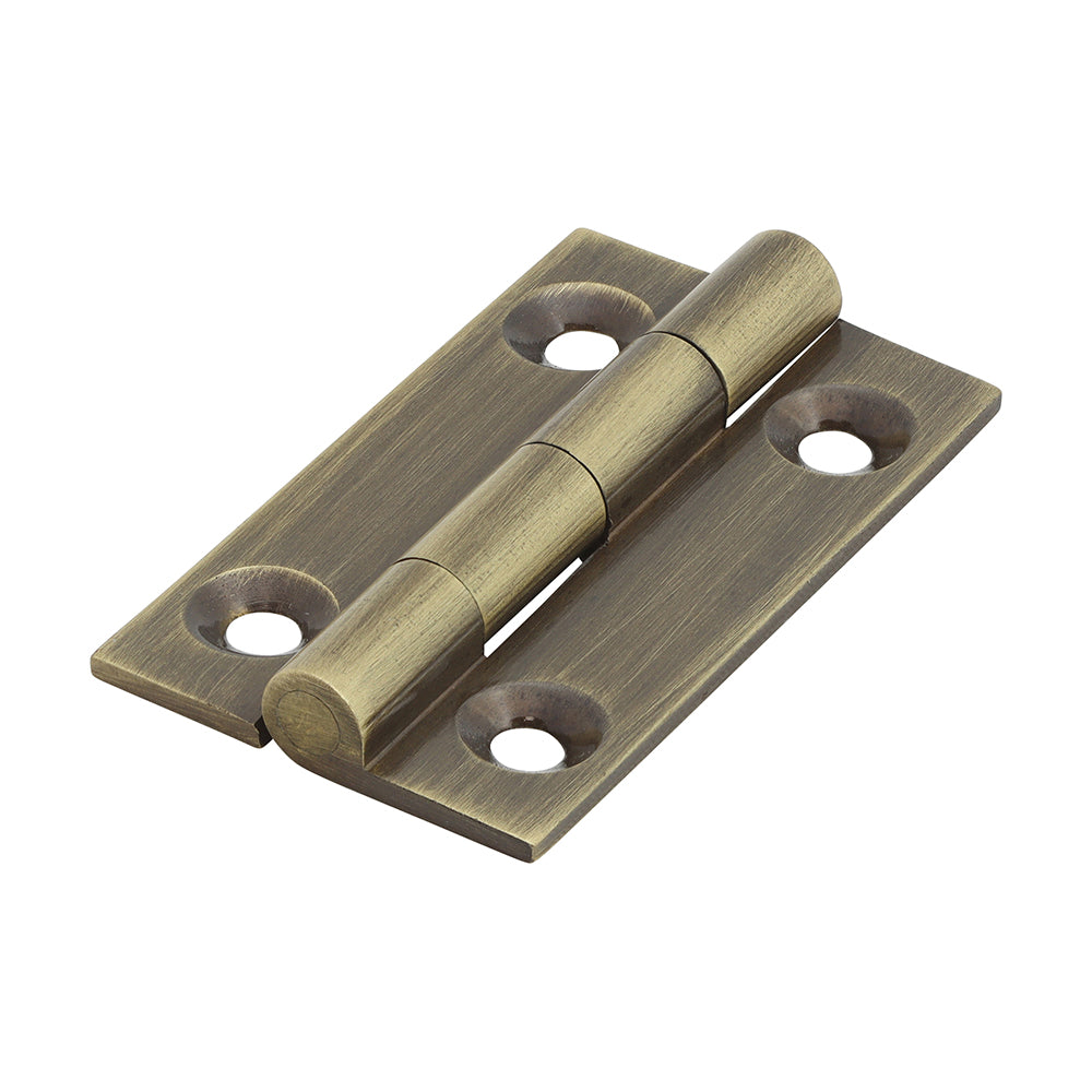 Solid Drawn Hinge A/Brass - 38 x 22 (Pack 2)