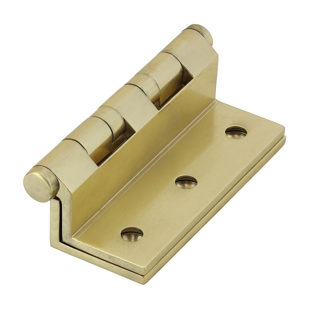 Cranked Ball Race Hinges - Solid Brass - Polished Brass - 64 x 55 (Pack 2)