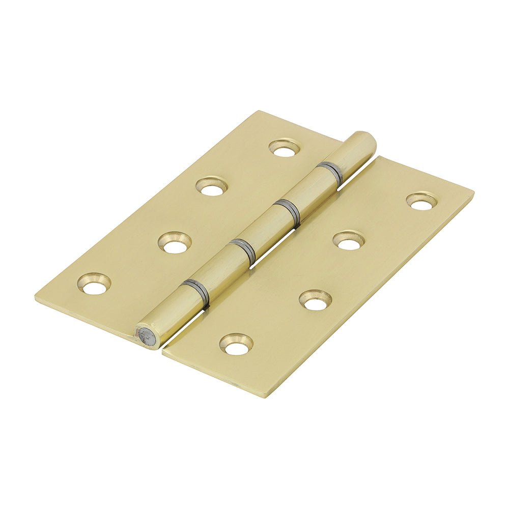 Double Steel Washered Hinge PB - 102 x 67 (Pack 2)