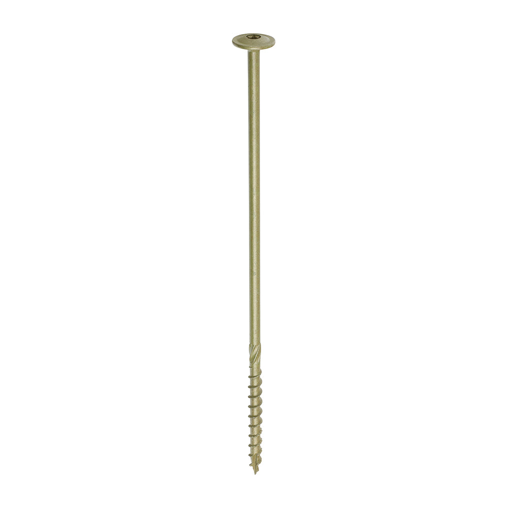 Timber Frame Construction & Landscaping Screws - Wafer - Exterior - Green Organic 8.0 x 250
