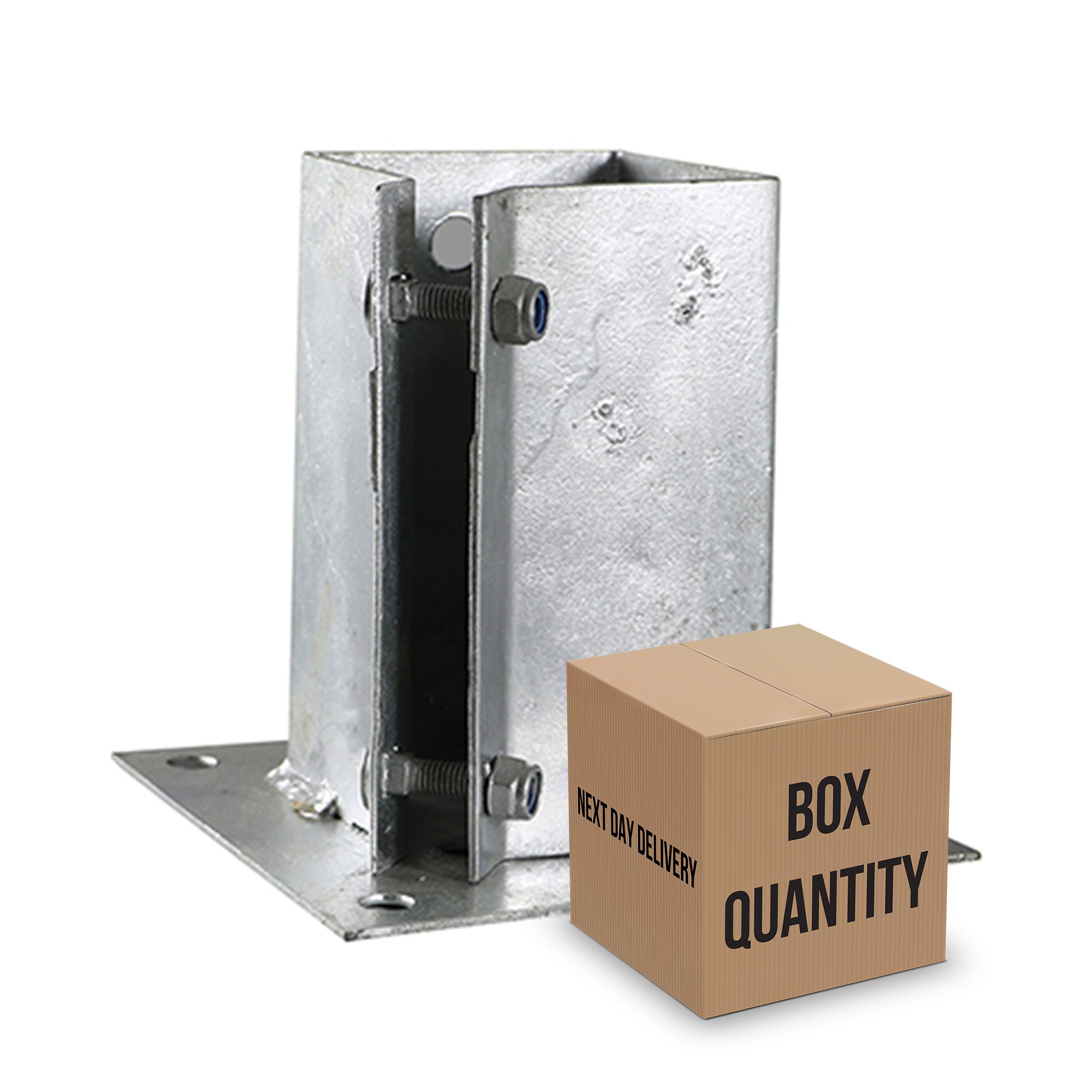 Bolt Down Fence Post Shoe - Hot Dipped Galvanised