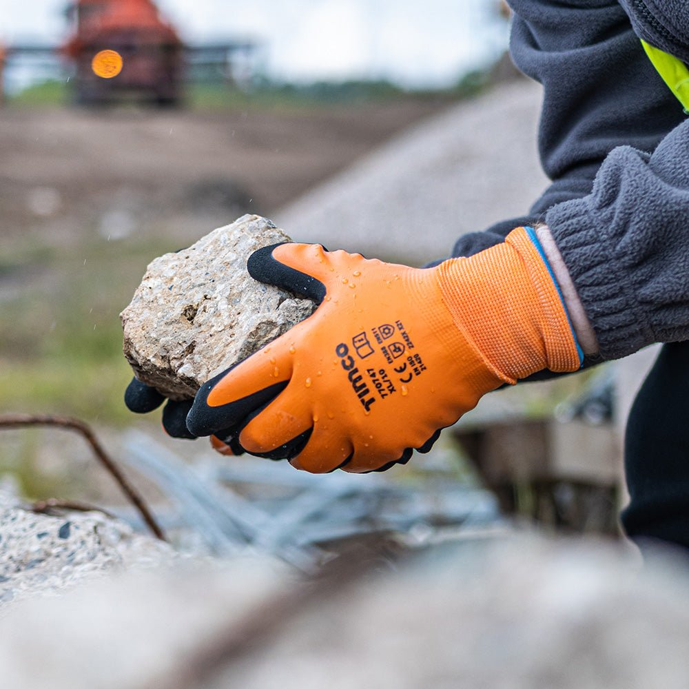 Aqua Thermal Grip Glove - Sandy Latex Coated Polyester
