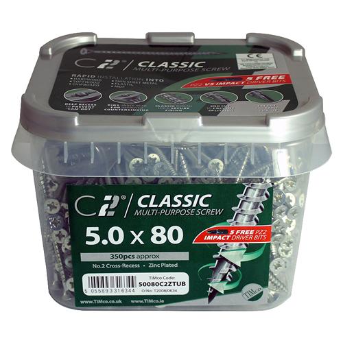 C2 Multi-Purpose Advanced Screws - PZ - Double Countersunk - Zinc