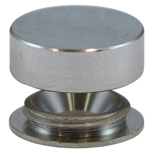 Threaded Screw Caps - Solid Brass - Satin Chrome - 40 Pieces