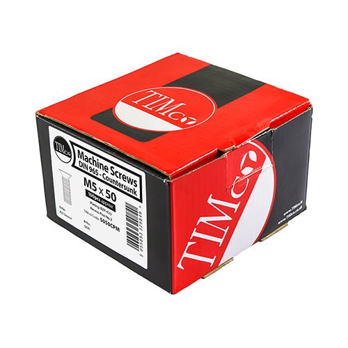Metric Threaded Machine Screws - PZ - Countersunk - Zinc - Box 100
