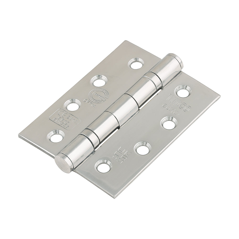 Grade 13 Fire Door Hinges - Polished Stainless Steel 101 x 76 x 3