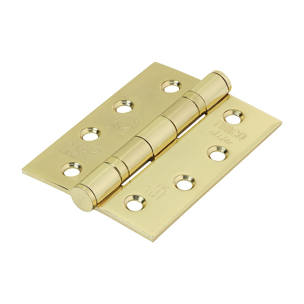Grade 13 Fire Door Hinges - Electro Brass Stainless Steel (Pack 2)