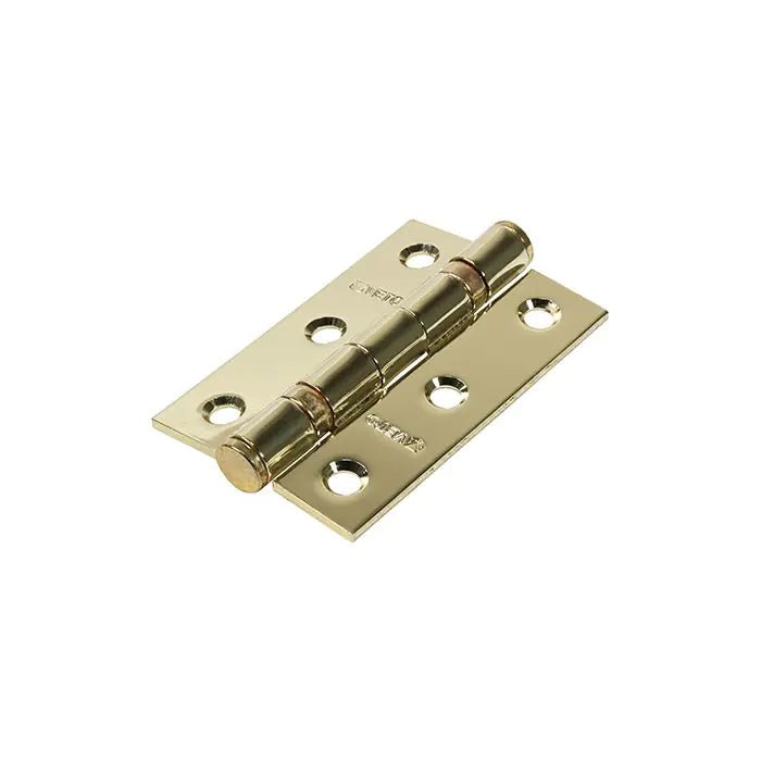 Steel Ball Bearing Hinge Electro Brass - 76 x 51 (Pack 2)