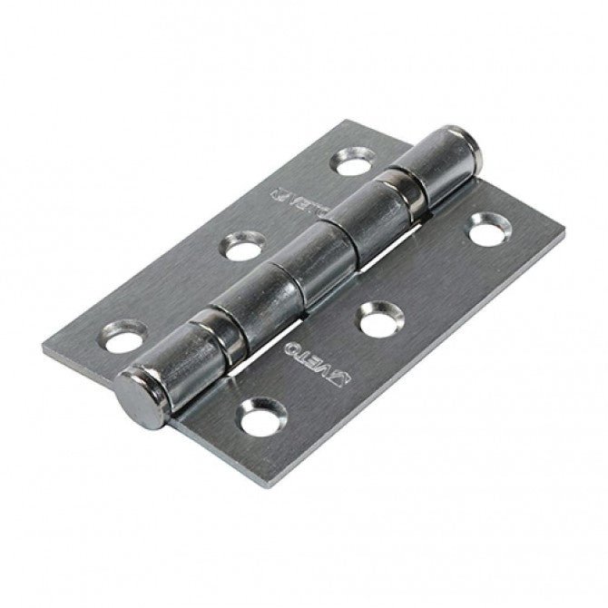 Steel Ball Bearing Hinge Satin Chrome - 76 x 51 (Pack 2)