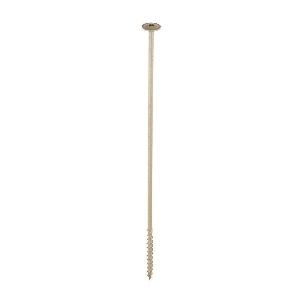 Timber Frame Construction & Landscaping Screws - Wafer - Exterior - Green Organic 8.0 x 350