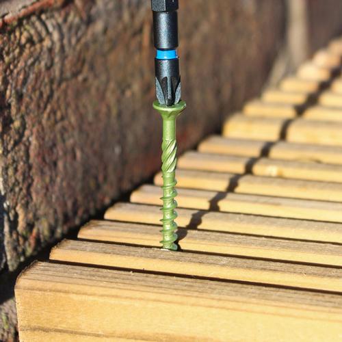 Solo Decking Screws - PZ - Double Countersunk - Exterior - Green