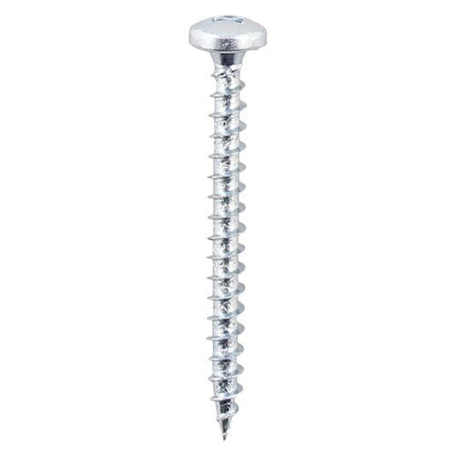 Solo Chipboard & Woodscrews - SQ - Pan Head - Zinc - Box 200