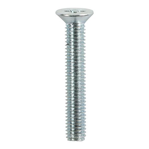Metric Threaded Machine Screws - PZ - Countersunk - Zinc - Box 100