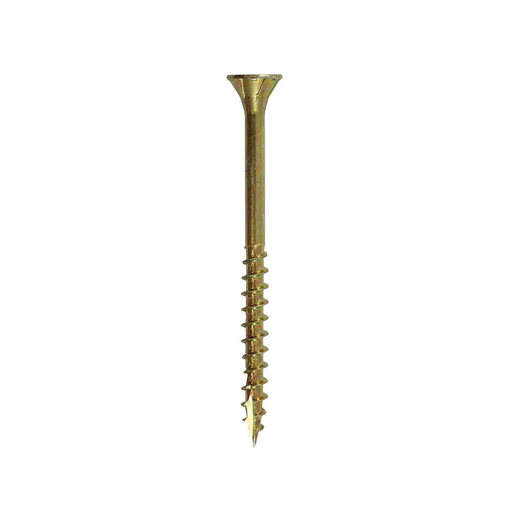 C2 Floor-Fix - TX - Double Countersunk with Ribs - Twin-Cut - Yellow 4.2 x 55