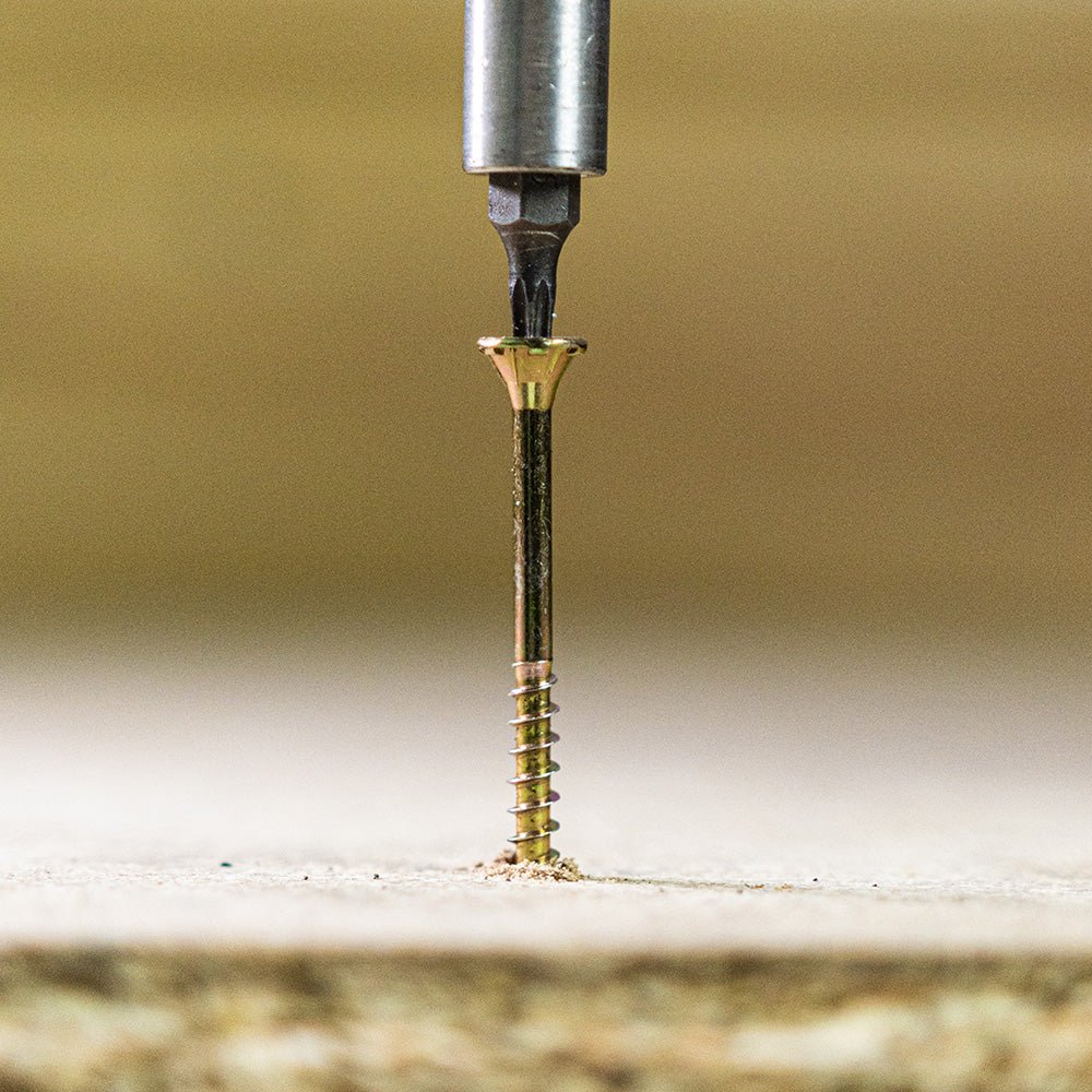 C2 Floor-Fix Flooring & MDF Screws - TX - Reduced Countersunk - Yellow - Tub 250