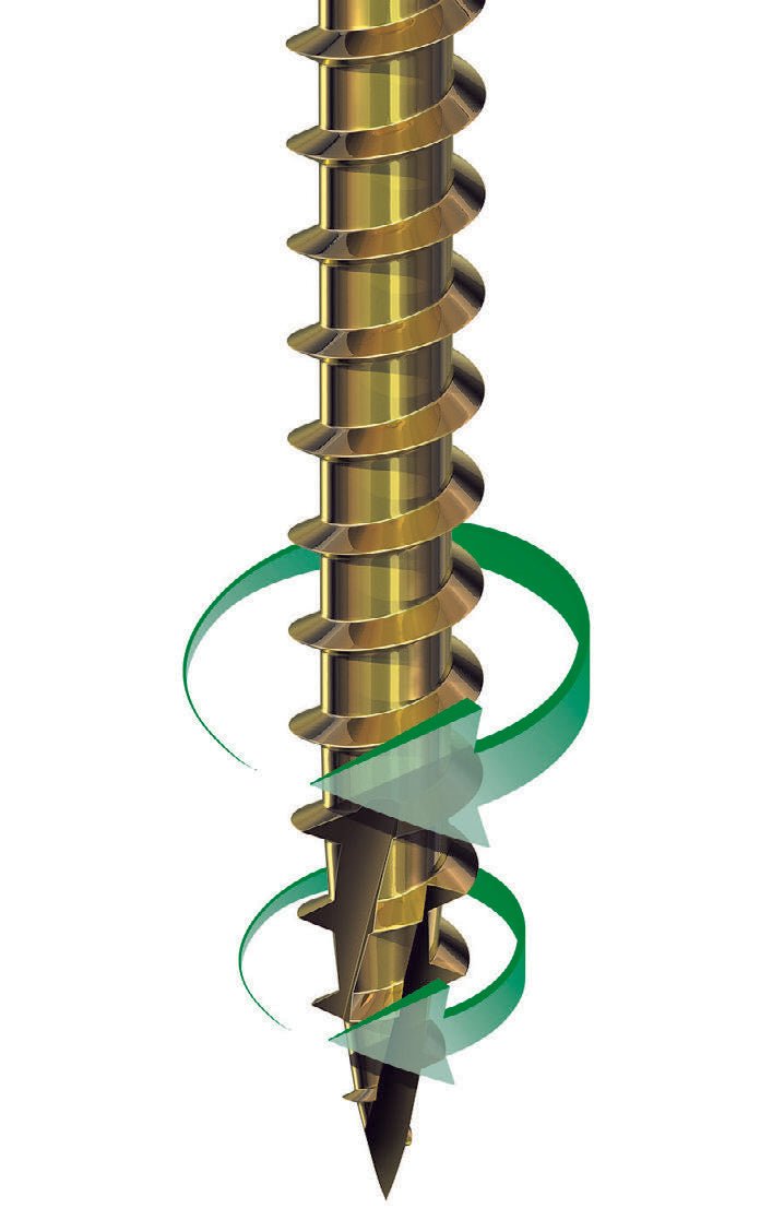 C2 Floor-Fix Flooring & MDF Screws - TX - Reduced Countersunk - Yellow - Tub 250
