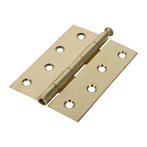 Butt Hinge Loose Pin (1840) E/Brass - 100 x 71 (Pack 2)