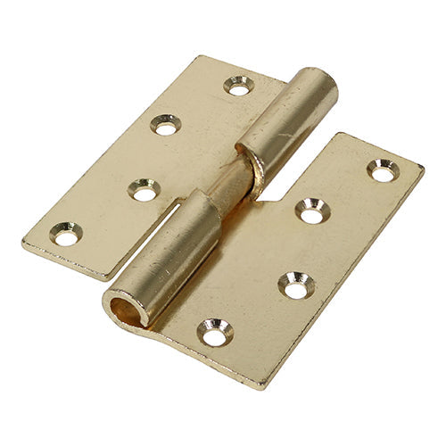 Rising Butt Hinge RIGHT E/Brass - 100 x 86 (Pack 2)