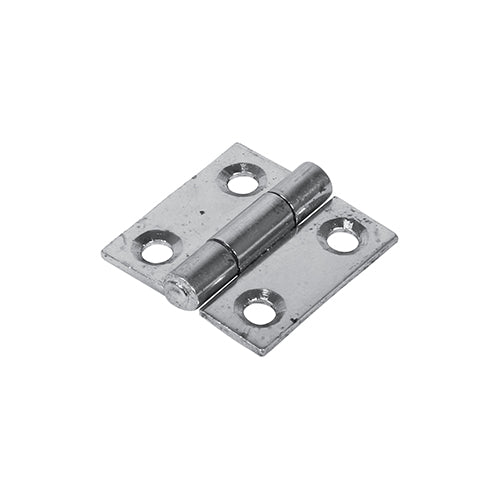 Butt Hinge Fixed Pin (1838) Zinc - 25 x 25 (Pack 2)