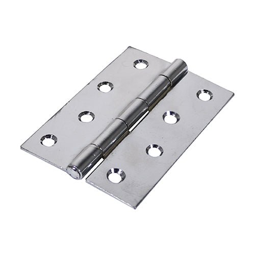 Butt Hinge Fixed Pin Polished Chrome - 75 x 50 (Pack 2)