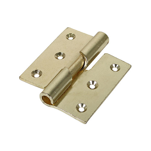 Rising Butt Hinge RIGHT E/Brass - 75 x 72 (Pack 2)
