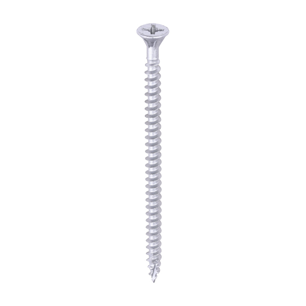 C2 Exterior Strong-Fix - PZ - Double Countersunk with Ribs - Twin-Cut - Silver 4.5 x 80