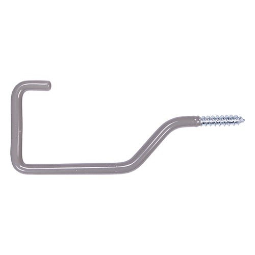 Handy Storage Hooks - Grey - PVC Coating - 2 Pieces