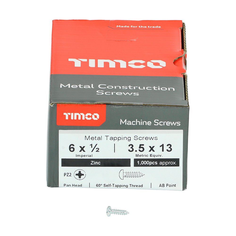 Self-Tapping Screws - PZ - Pan - Zinc