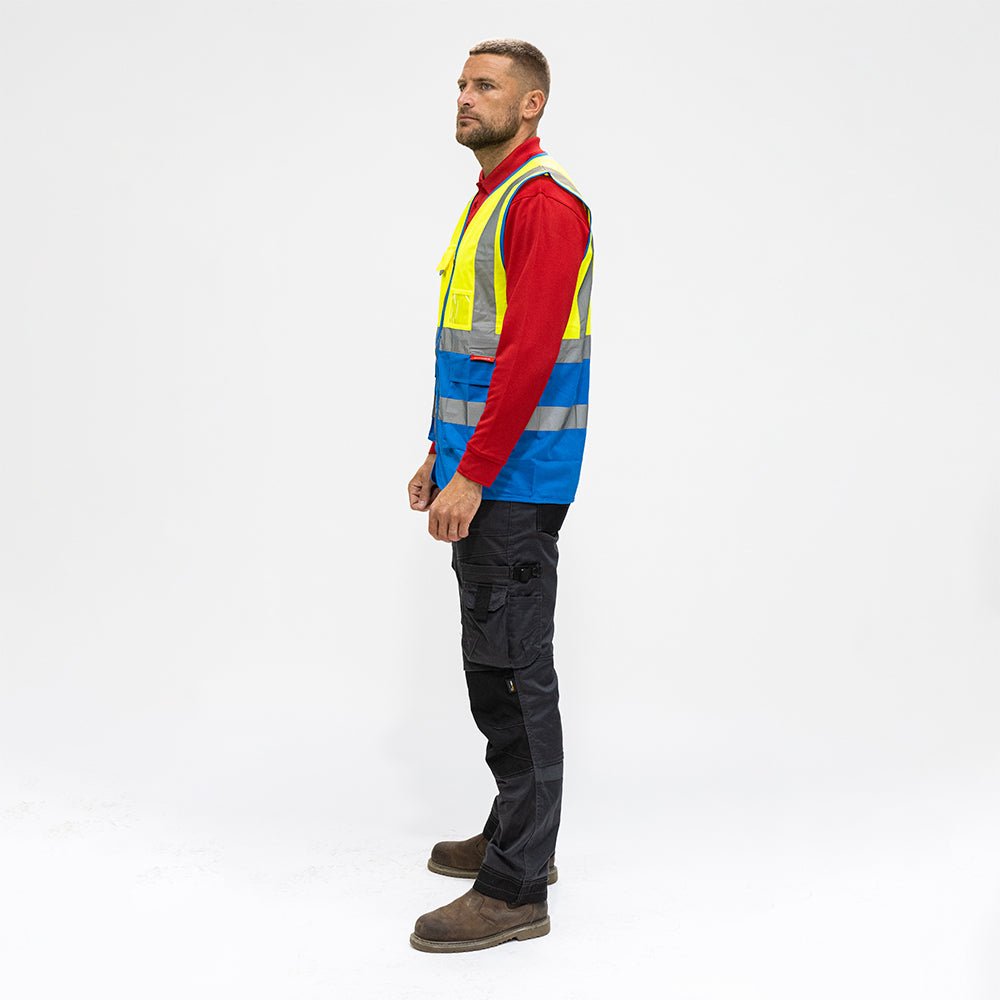 Hi-Visibility Executive Vest - Hi Vis - Yellow & Blue