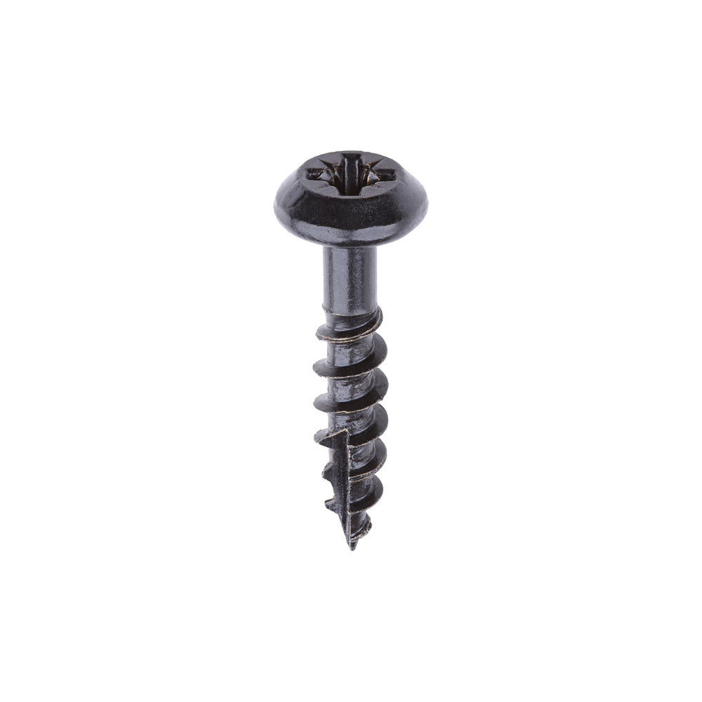 Rainwater Screws - PZ - Low Profile Pan - Exterior - Black 5.0 x 25