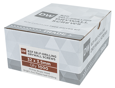 Samac TT32SDDRY1000 32mm BZP Self Drill Drywall Screws (1000)