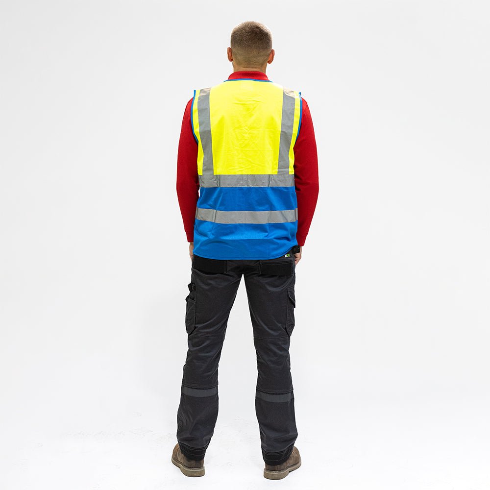 Hi-Visibility Executive Vest - Hi Vis - Yellow & Blue