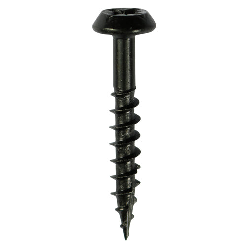 Rainwater Screws - PZ - Low Profile Pan - Exterior - Black 6.0 x 40