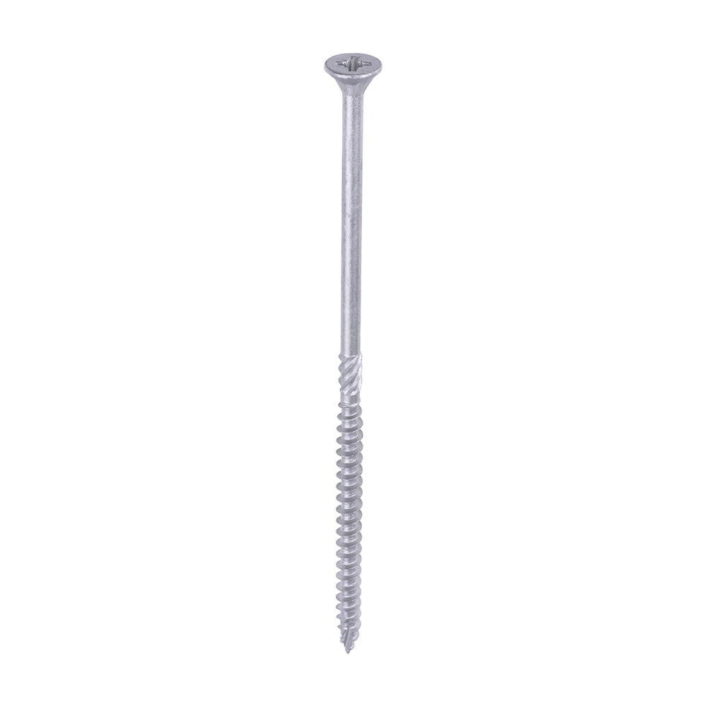 C2 Exterior Strong-Fix - PZ - Double Countersunk with Ribs - Twin-Cut - Silver 6.0 x 150