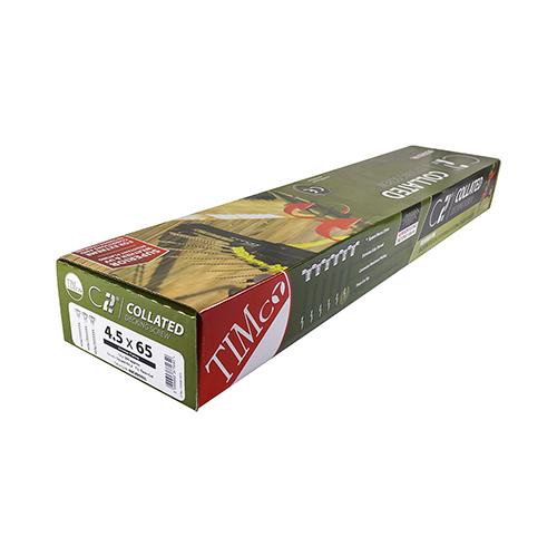 C2 Deck-Fix Premium Collated Decking Screws - SQ - Countersunk - Exterior - Green - Box 500