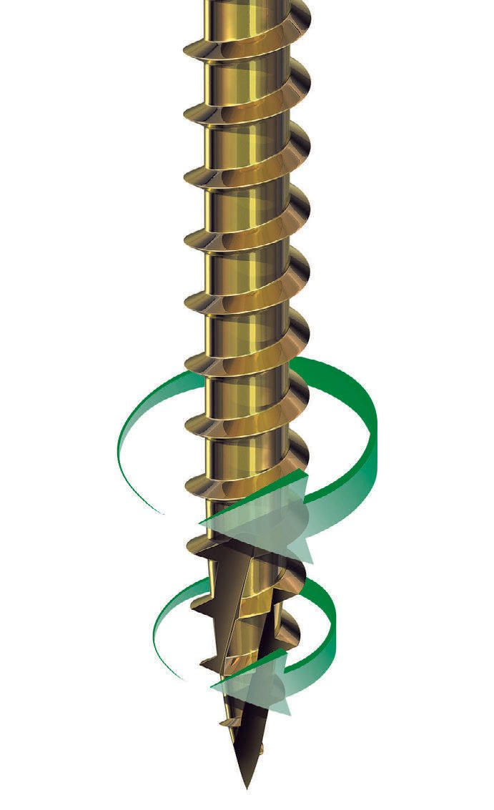 C2 Deck-Fix Premium Decking Timber Screws - TX - Countersunk - Exterior - Green - Industry Pack