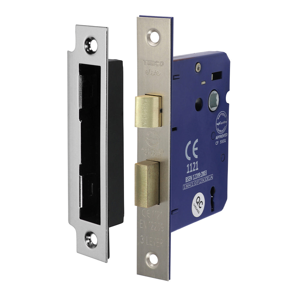 3 Lever Sashlock Sat. Nickel - 78 case / 58 backset