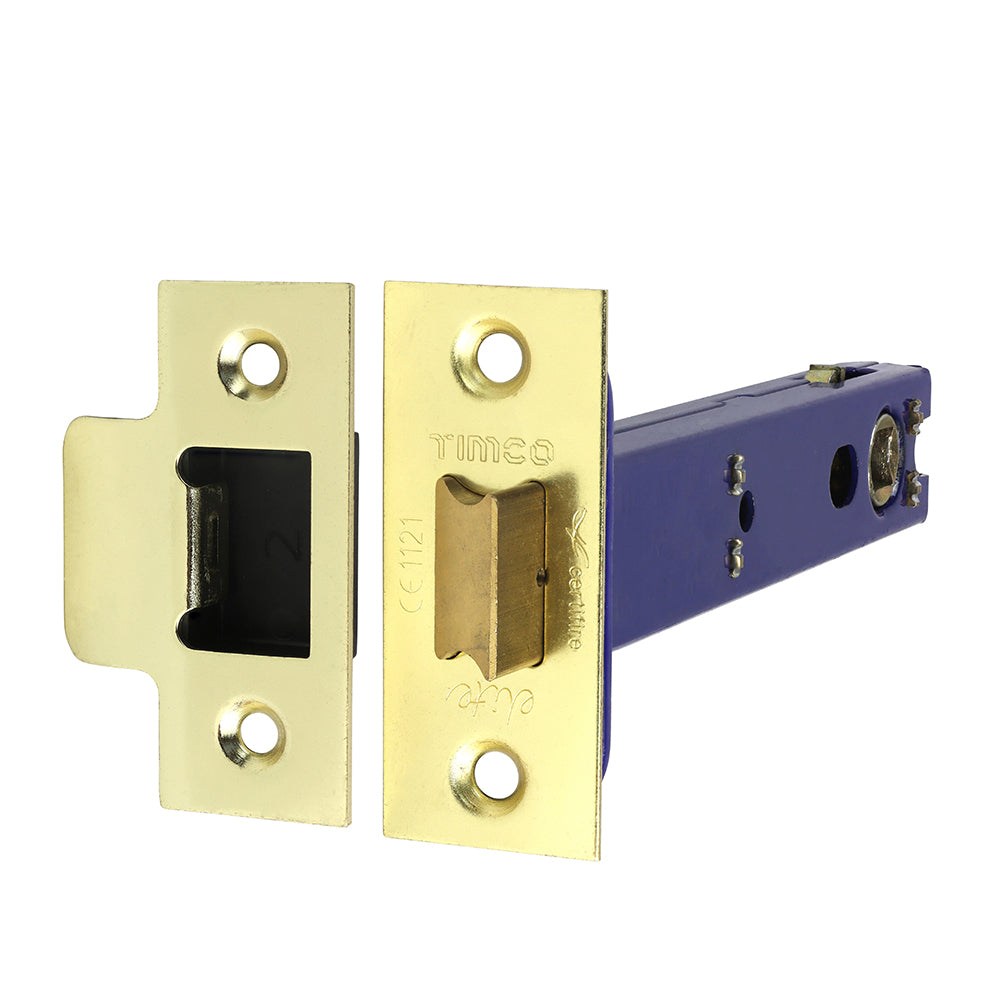 Arch Tubular Latch Electro Brass & Satin Nickel - 128 case / 107.5 backset