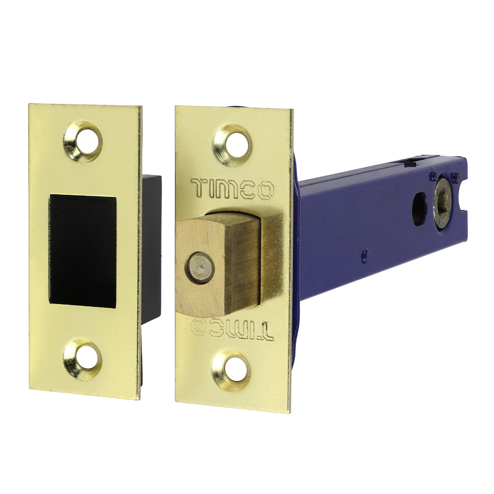 Arch Tubular D/Bolt Electro Brass & Satin Natin - 129 case / 108 backset