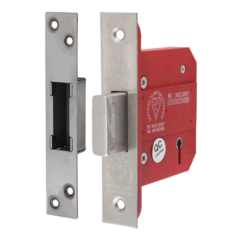 5 Lever BS Deadlock SS Sat. - 78 case / 57 backset