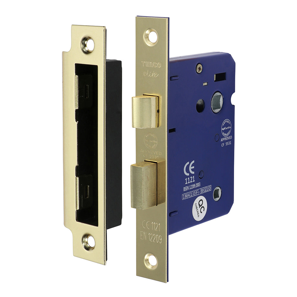 Bathroom Lock E. Brass - 78mm