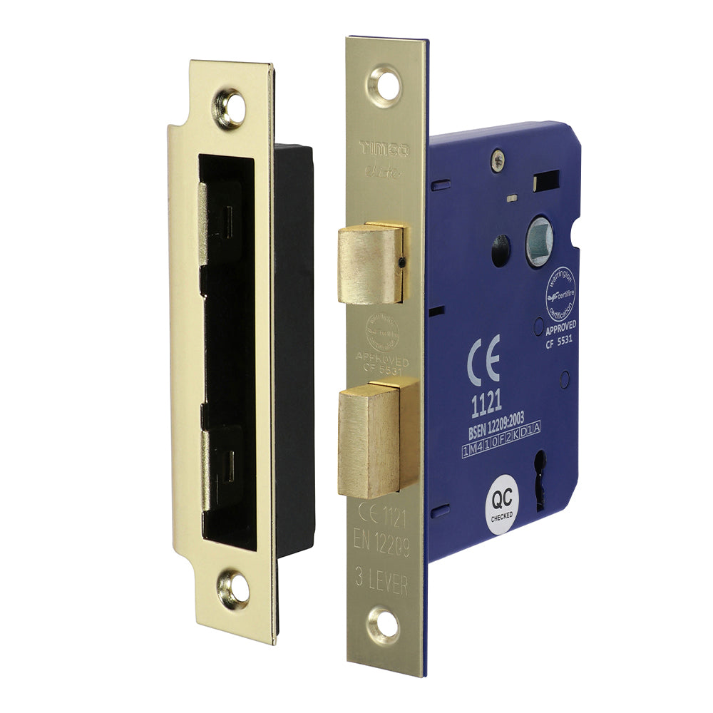 3 Lever Sashlock E. Brass - 78 case / 58 backset