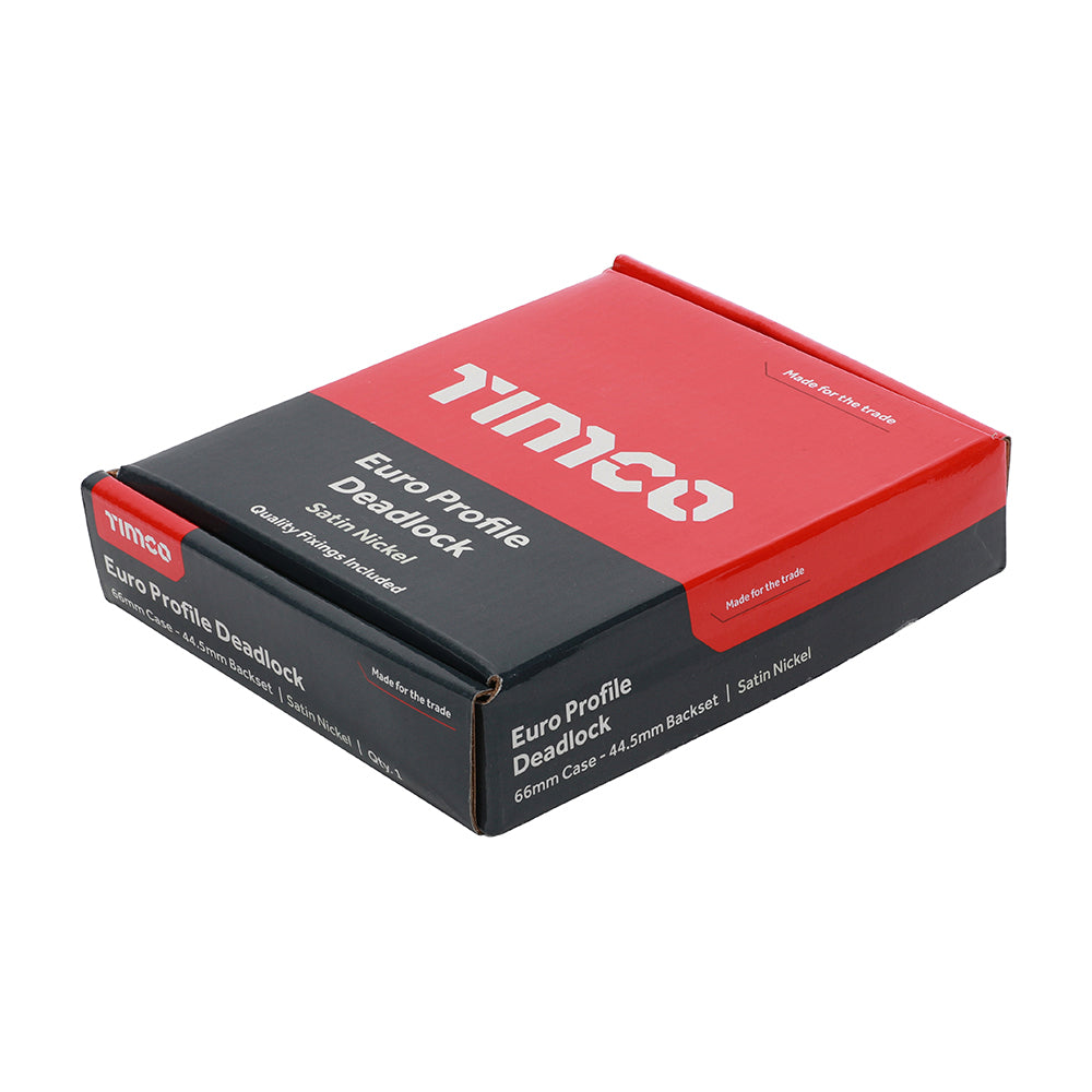 Euro Deadlock Sat. Nickel - 66 case / 45 backset