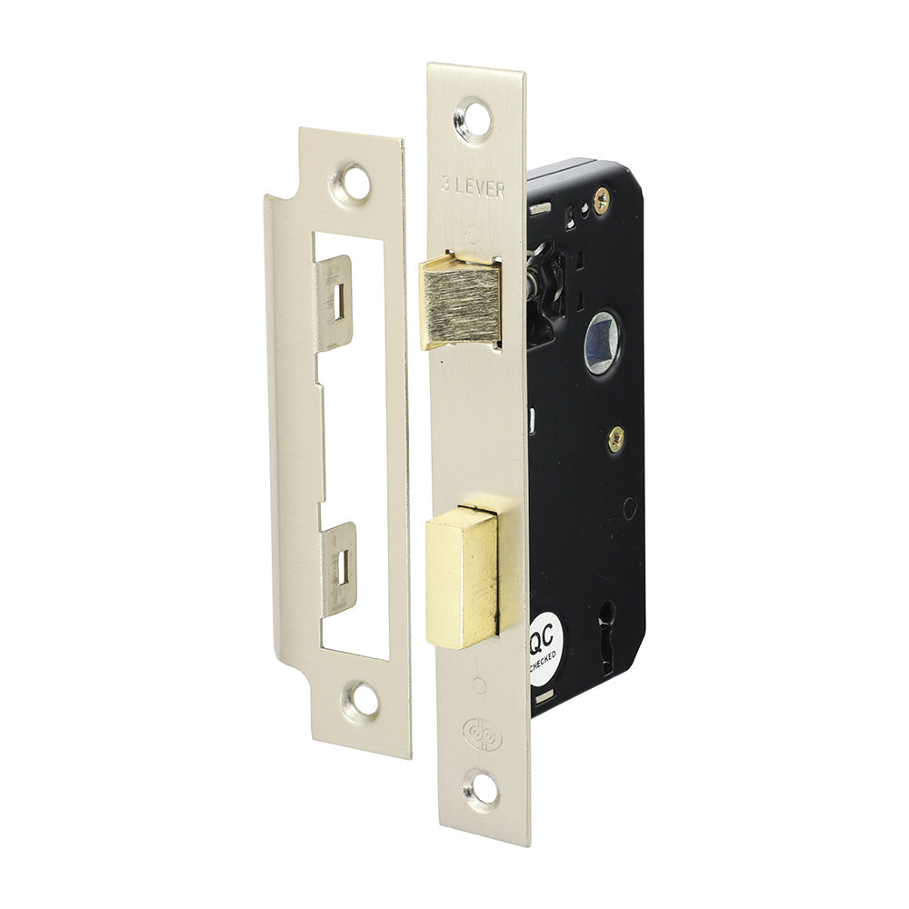 3 Lever Sashlock Sat. Nickel - 51 case / 31 backset
