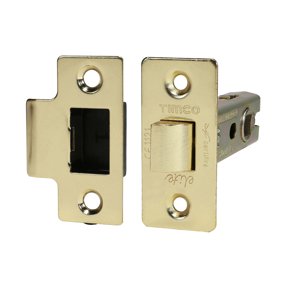 Tubular Latch Electro Brass - 76 case / 57 backset