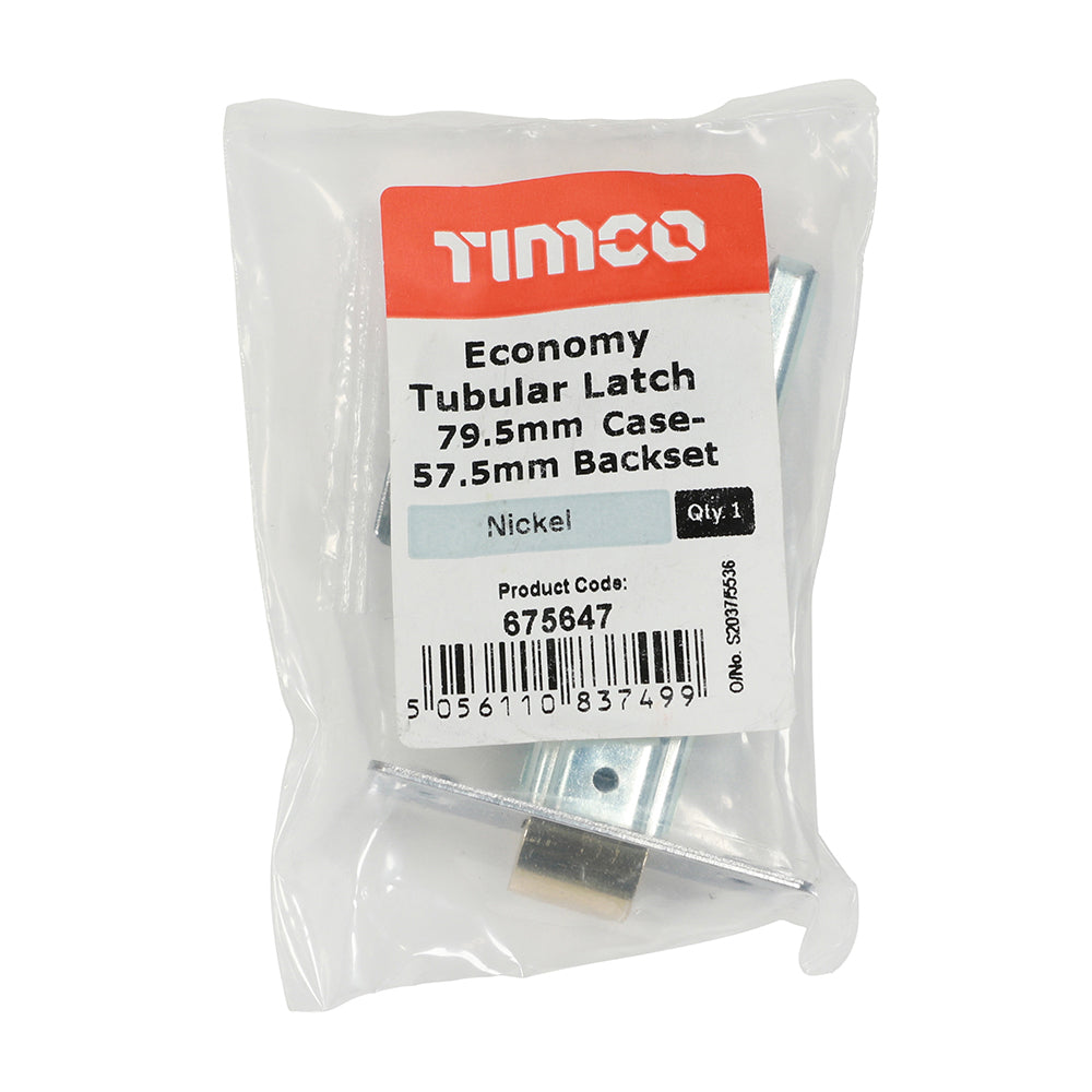 Eco Tubular Latch Nickel - 79.5 case / 57.5 backset