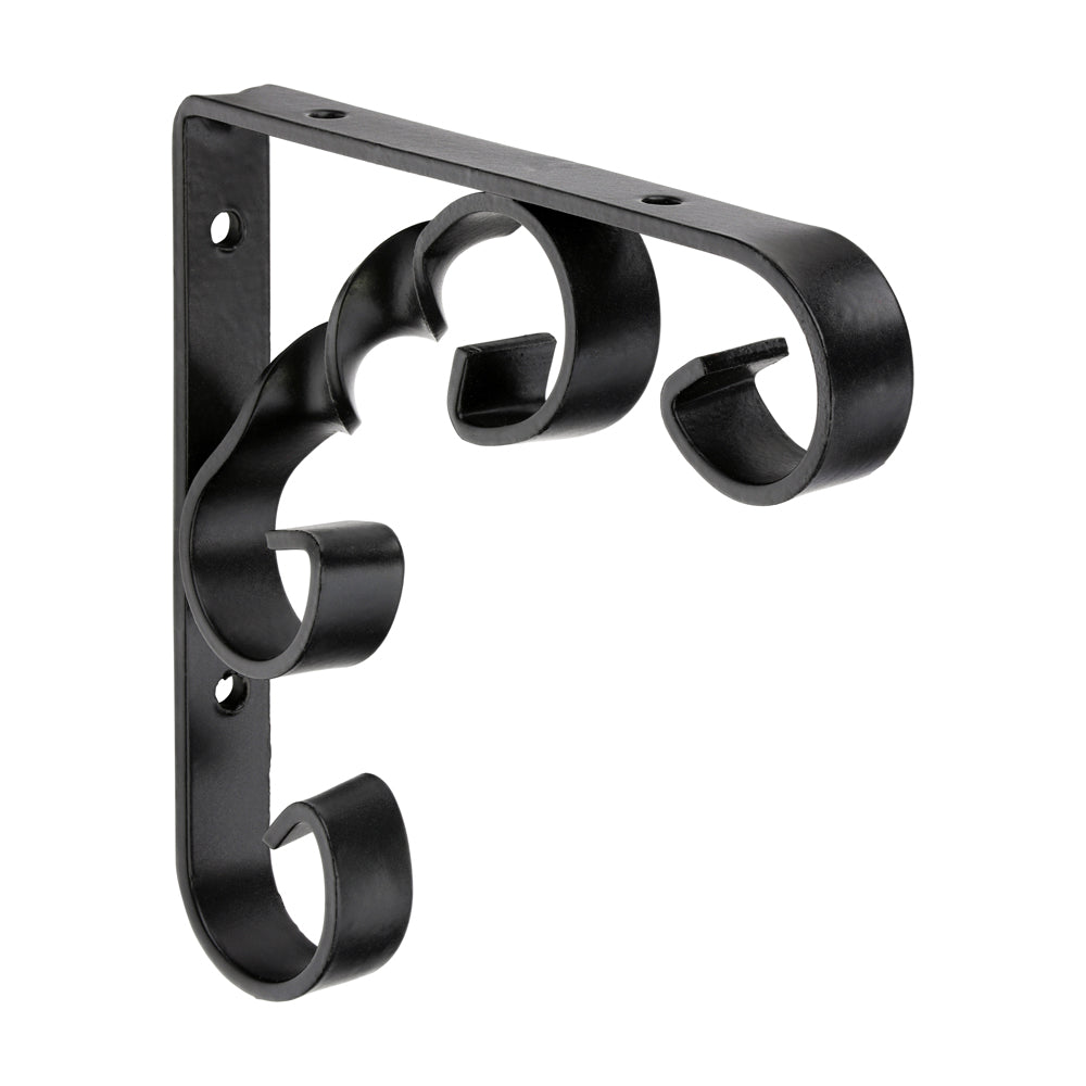 Scroll Bracket - Black 4 x 4" - Pack of 10