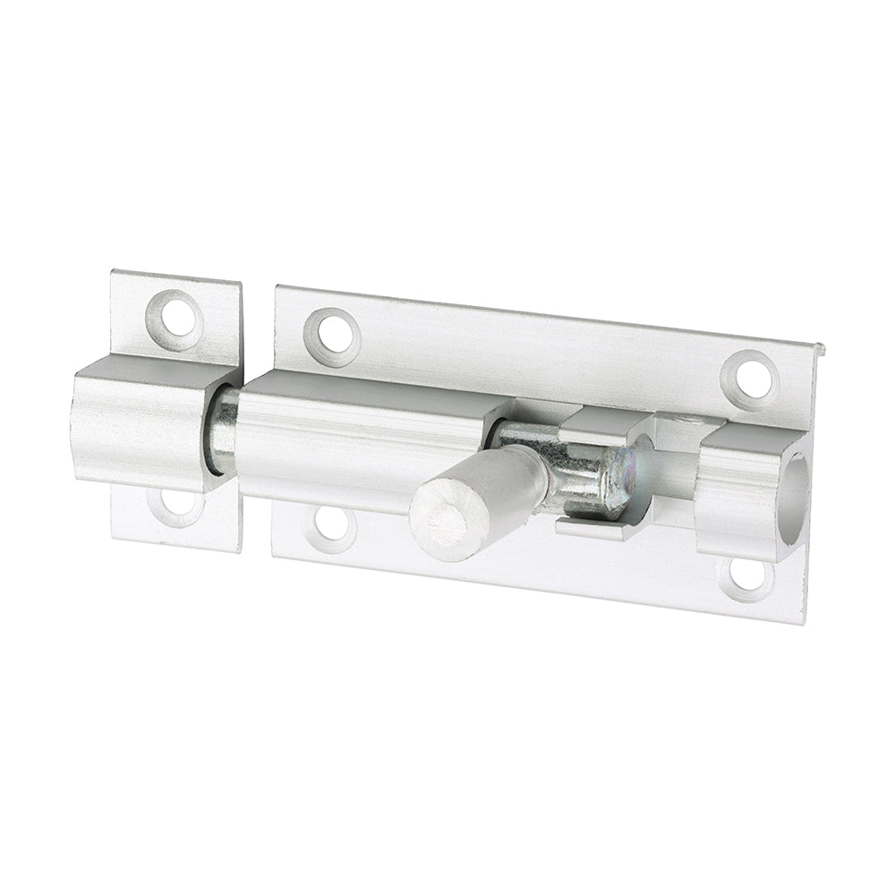 Straight Barrel Bolt - Satin Anodised Aluminium 50 x 25