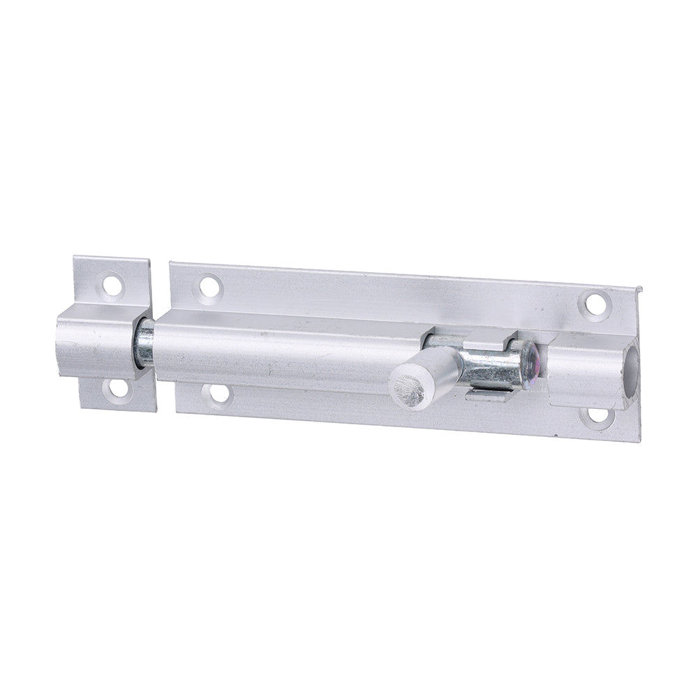 Straight Barrel Bolt - Satin Aluminium 75 x 25